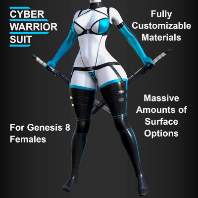Cyber Warrior Suit for Genesis 8 Female by PH3Dee
