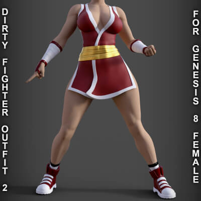 Dirty Fighter Outfit 2 for Genesis 8 Female by PH3Dee
