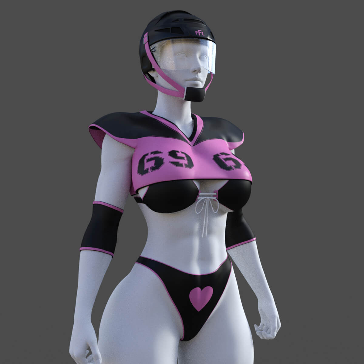 Sexy Football Outfit for Genesis 8 Female