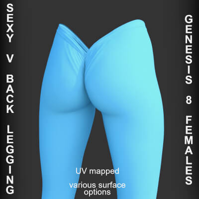 Sexy V Back Leggings for Genesis 8 Female by PH3Dee