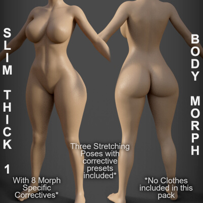 Slim Thick Body Morph for Genesis 8 Female by PH3Dee
