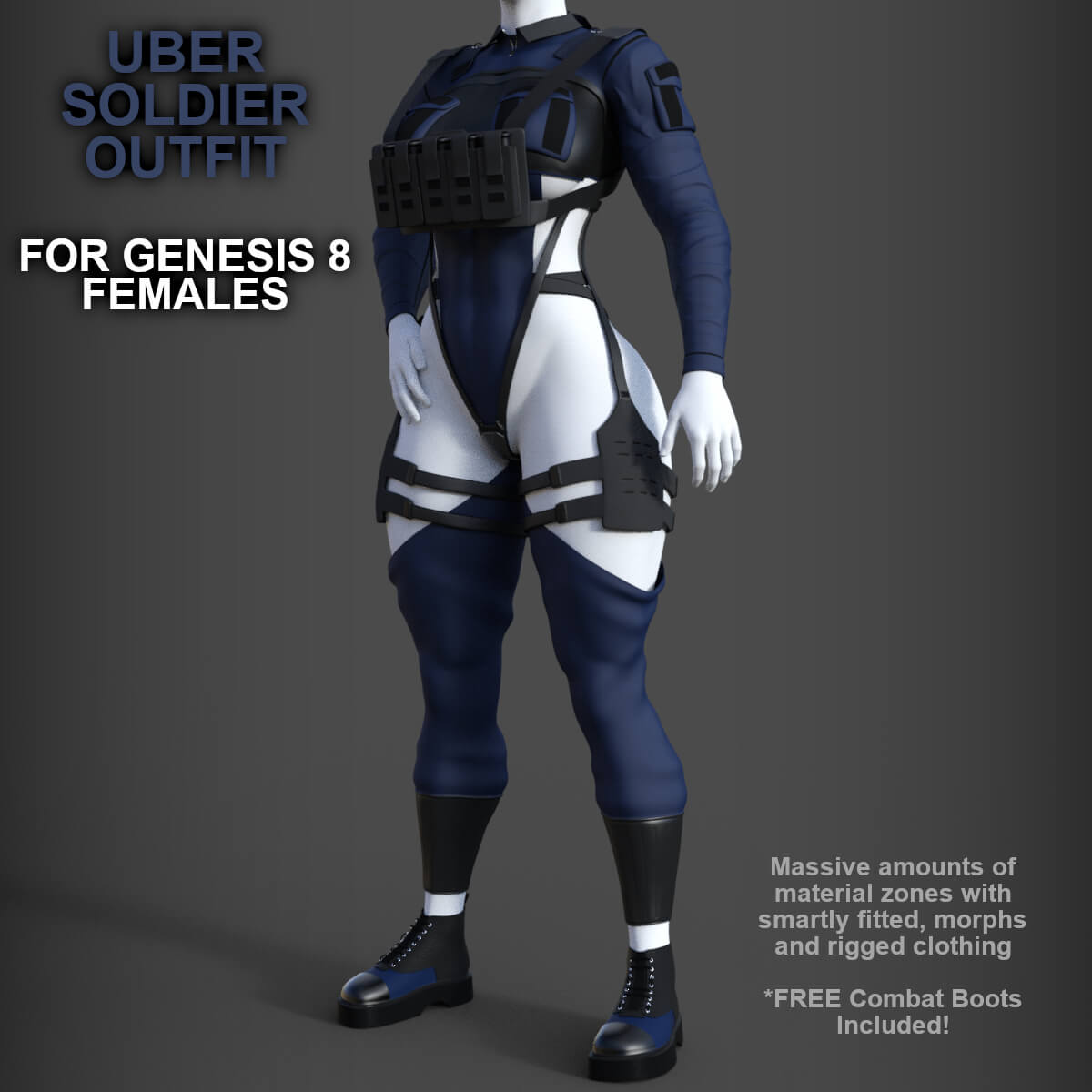 UberSoldier Outfit for Genesis 8 Females