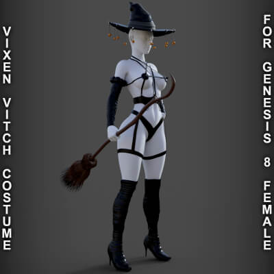 Vixen Witch Costume for Genesis 8 Female by PH3Dee