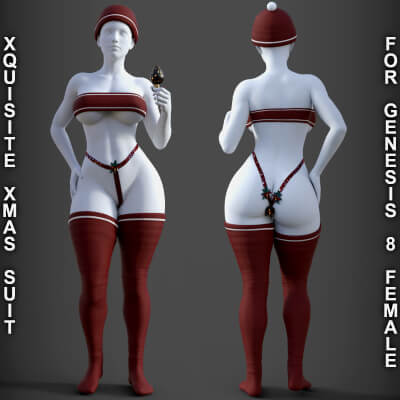 Xquisite Xmas Suit for Genesis 8 Female by PH3Dee