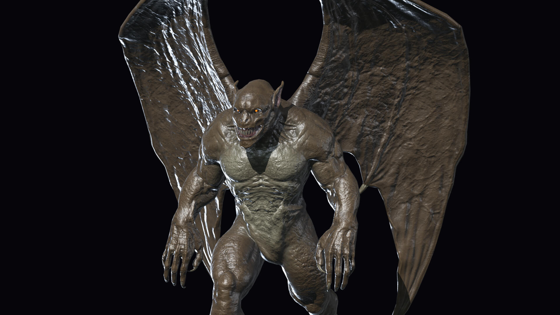Gargoyle Monster 3D Model by Phazan