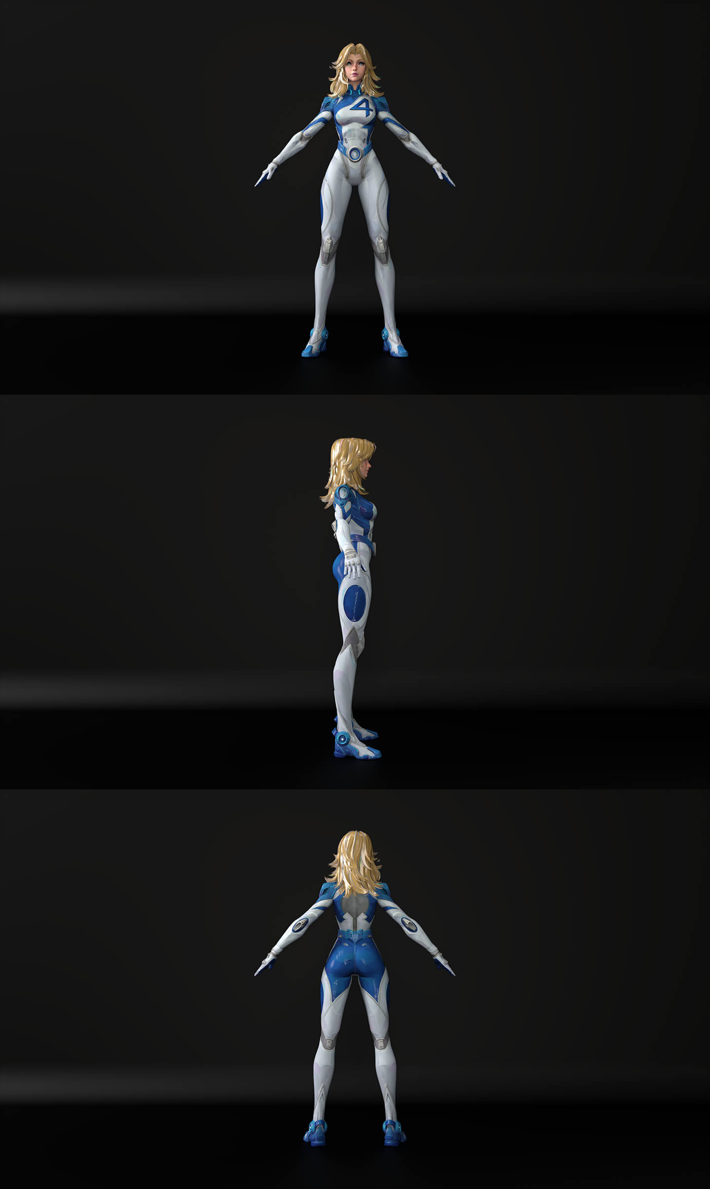 Marvel Rivals - Invisible Woman G8F Daz Content by PhysX 3D Assets