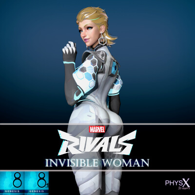 Marvel Rivals - Invisible Woman G8F &amp G8.1 by PhysX 3D Assets