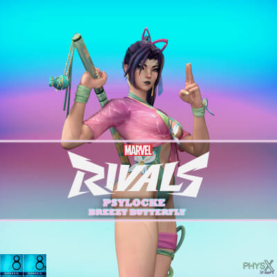 Marvel Rivals - Psylocke G8F &amp G8.1 by PhysX 3D Assets