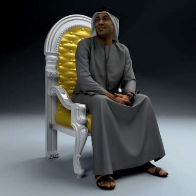 Arab Sultan 2 - 3D Model by Pictorer
