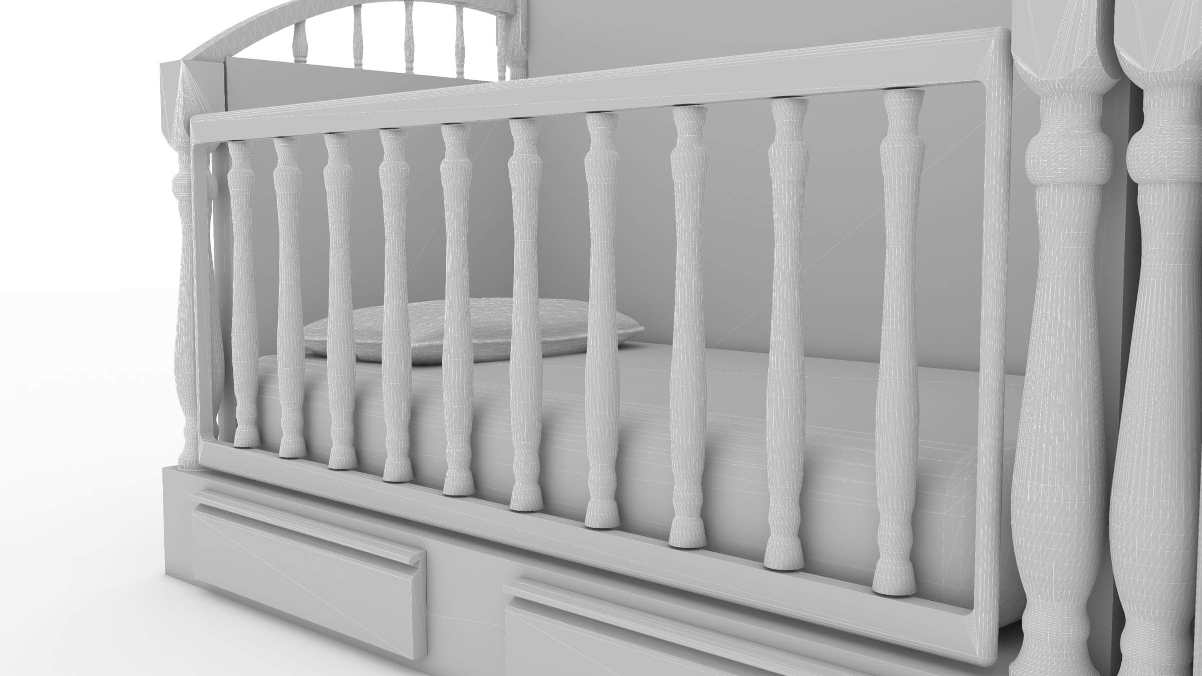 Baby Beds 4K 3D Model by Pictorer
