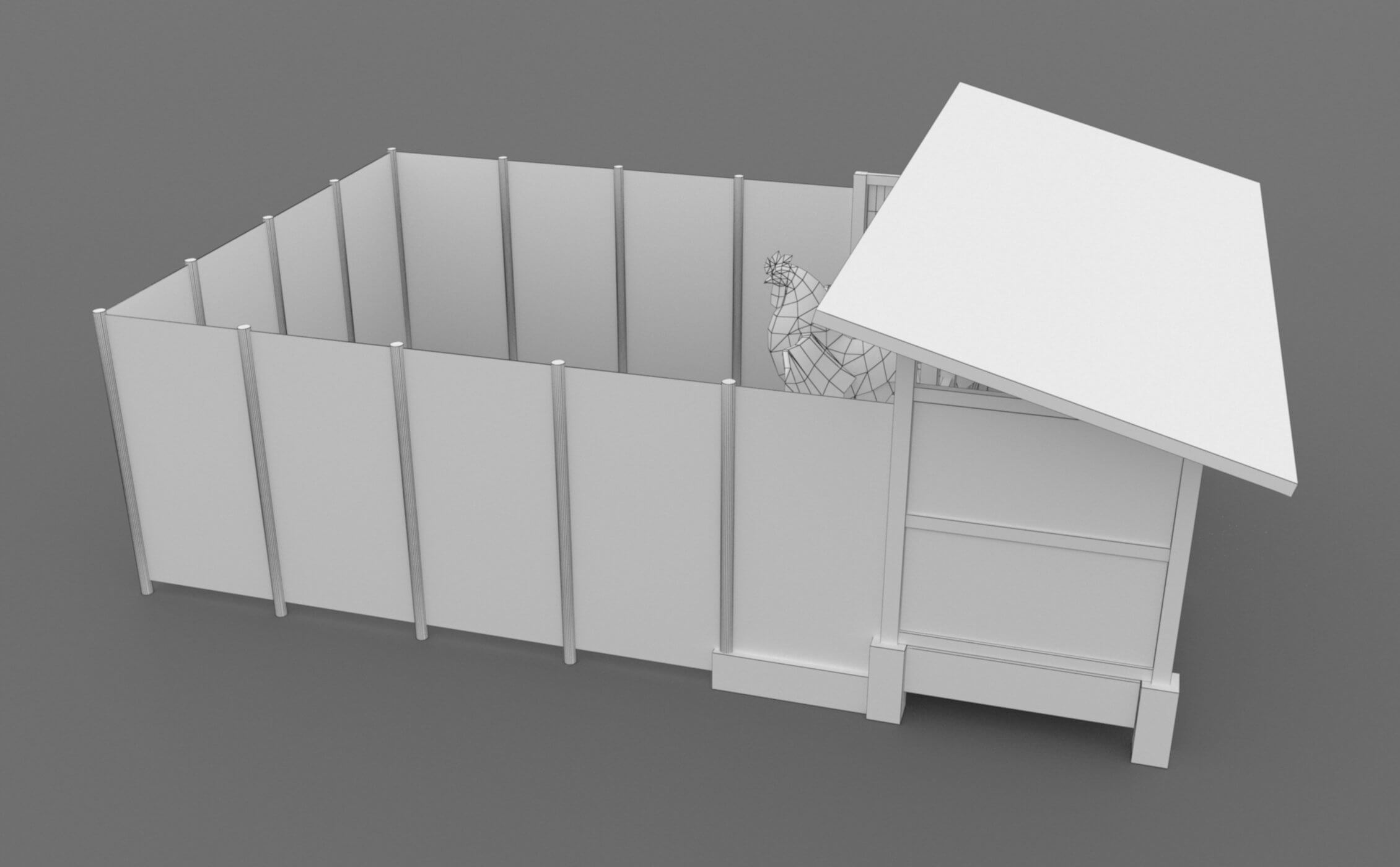 Chicken Coop 3D Model by Pictorer