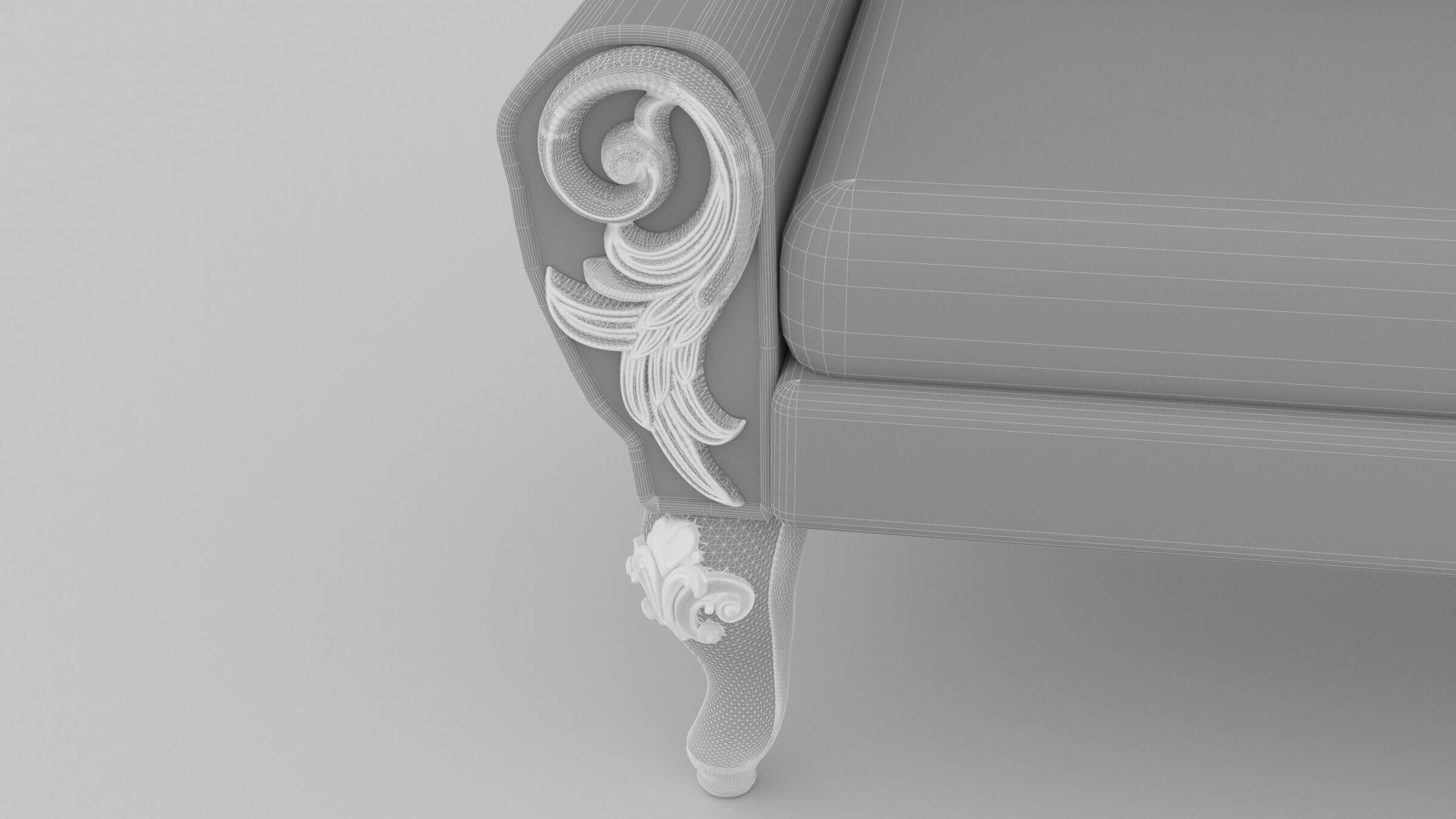 Classic Divan 4K - 3D Model by Pictorer