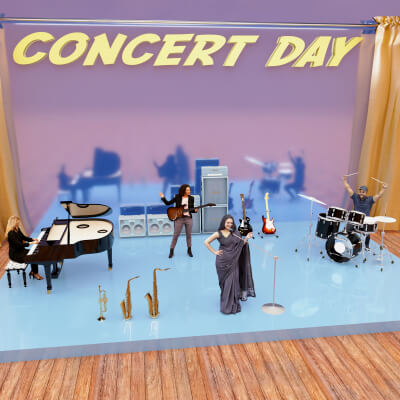 Concert Day 4K - 3D Model by Pictorer