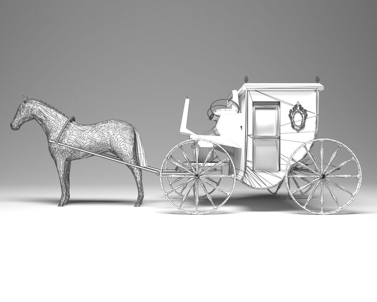 Deluxe Carriage 3D Model by Pictorer