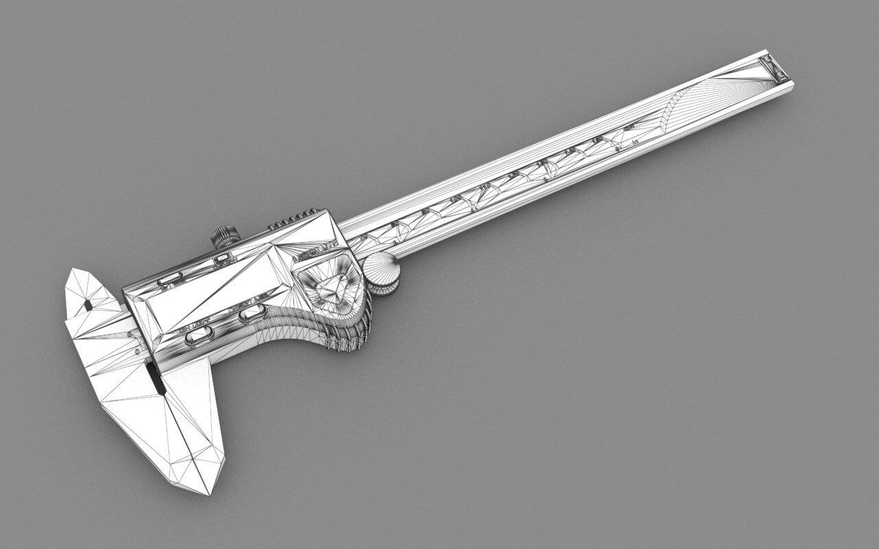 Digital Caliper 3D Model by Pictorer