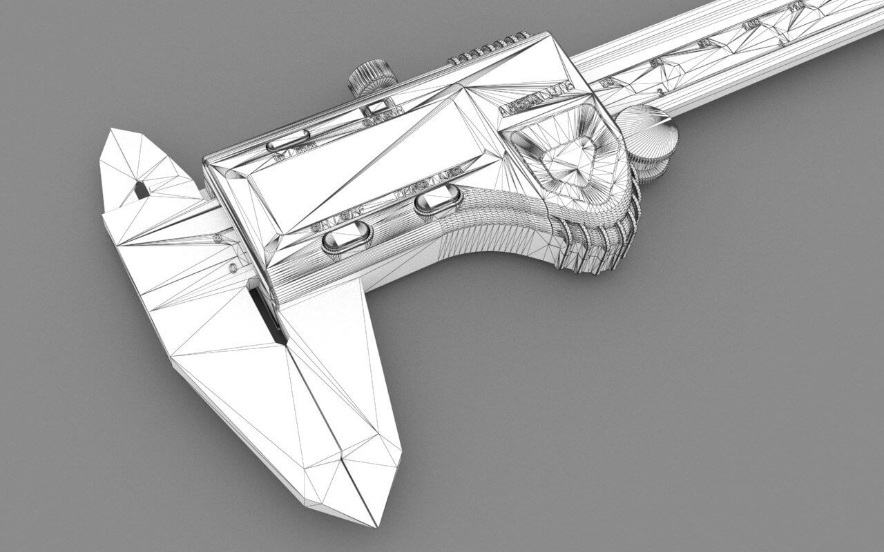 Digital Caliper 3D Model by Pictorer