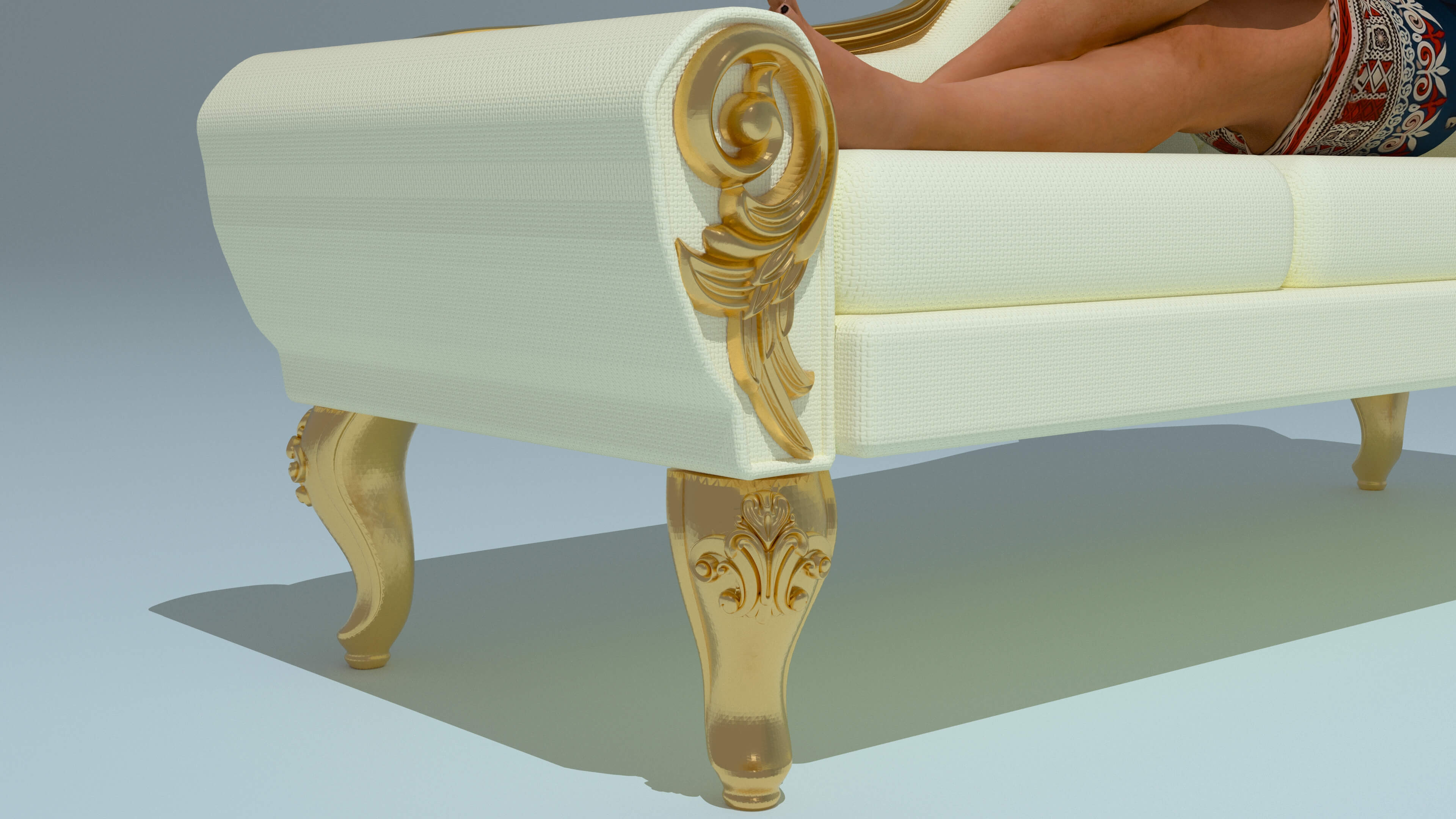 Evelyn on the Divan 4K - 3D Model by Pictorer