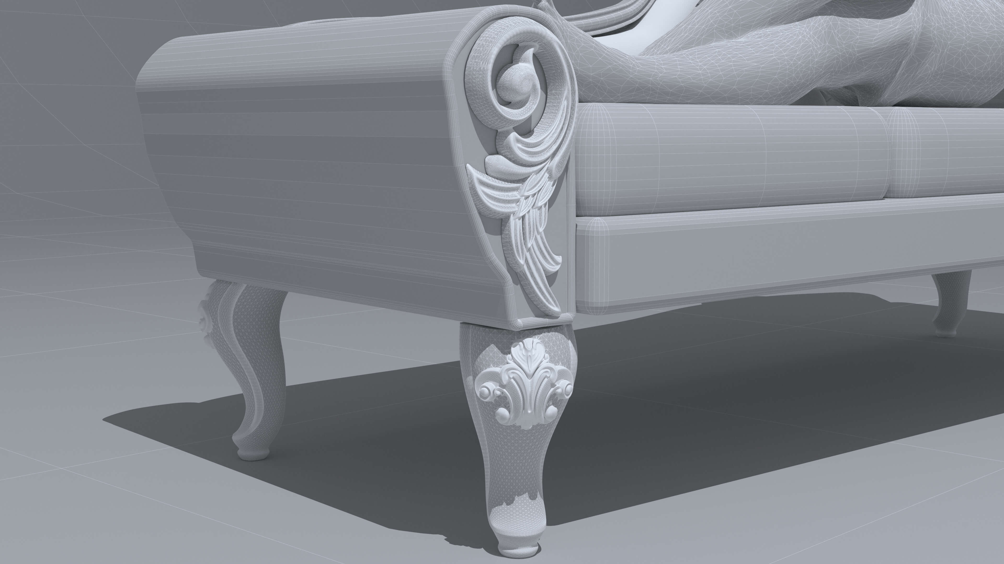Evelyn on the Divan 4K - 3D Model by Pictorer