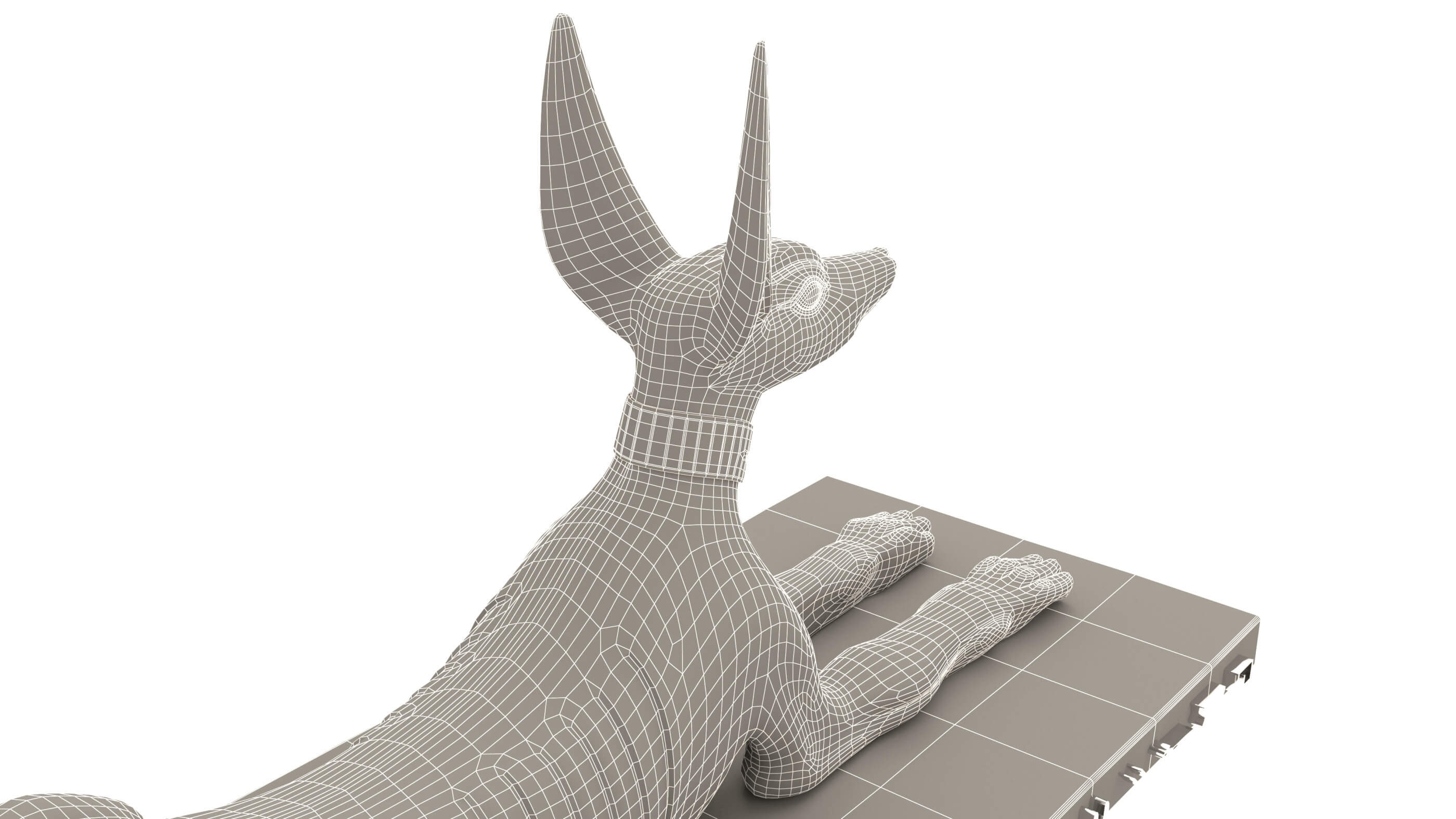 Figure of God Anubis 4K - 3D Model by Pictorer
