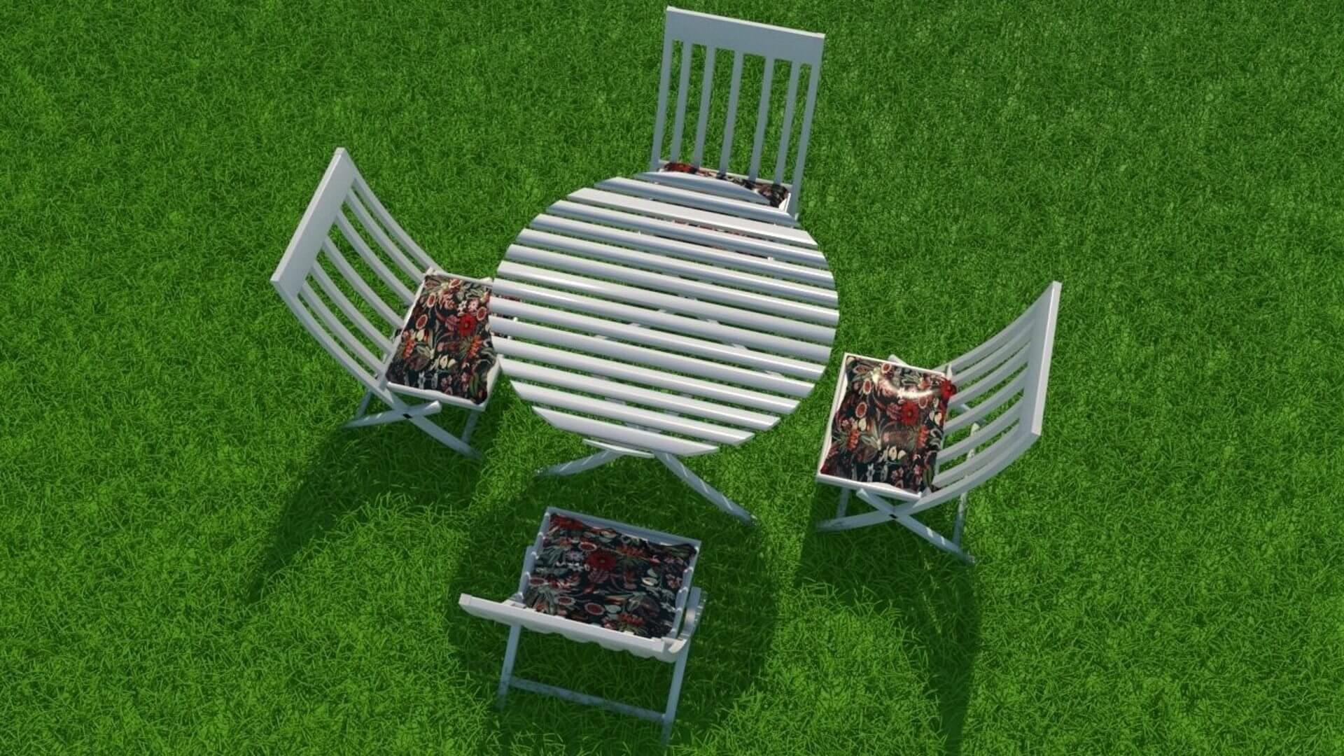Garden Furniture 3D Model by Pictorer