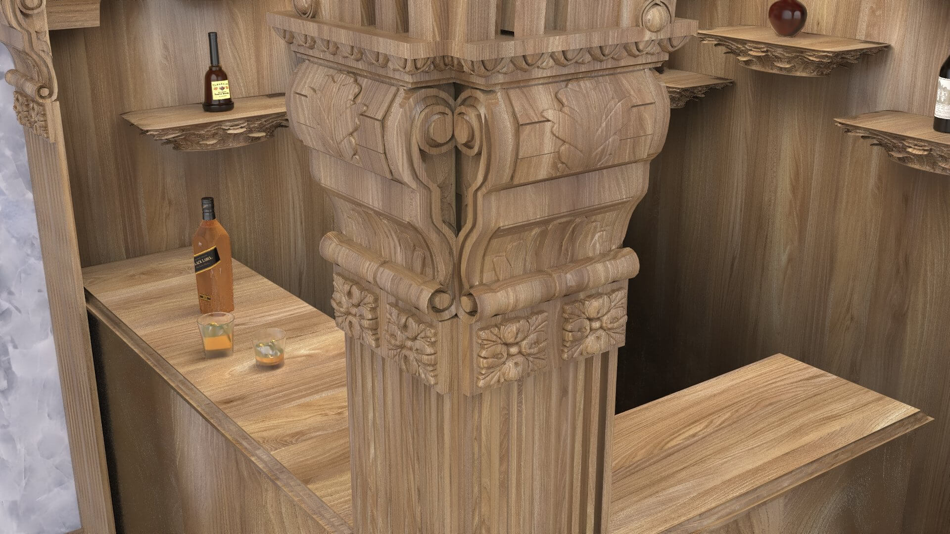 Home Corner Bar - 3D Model by Pictorer