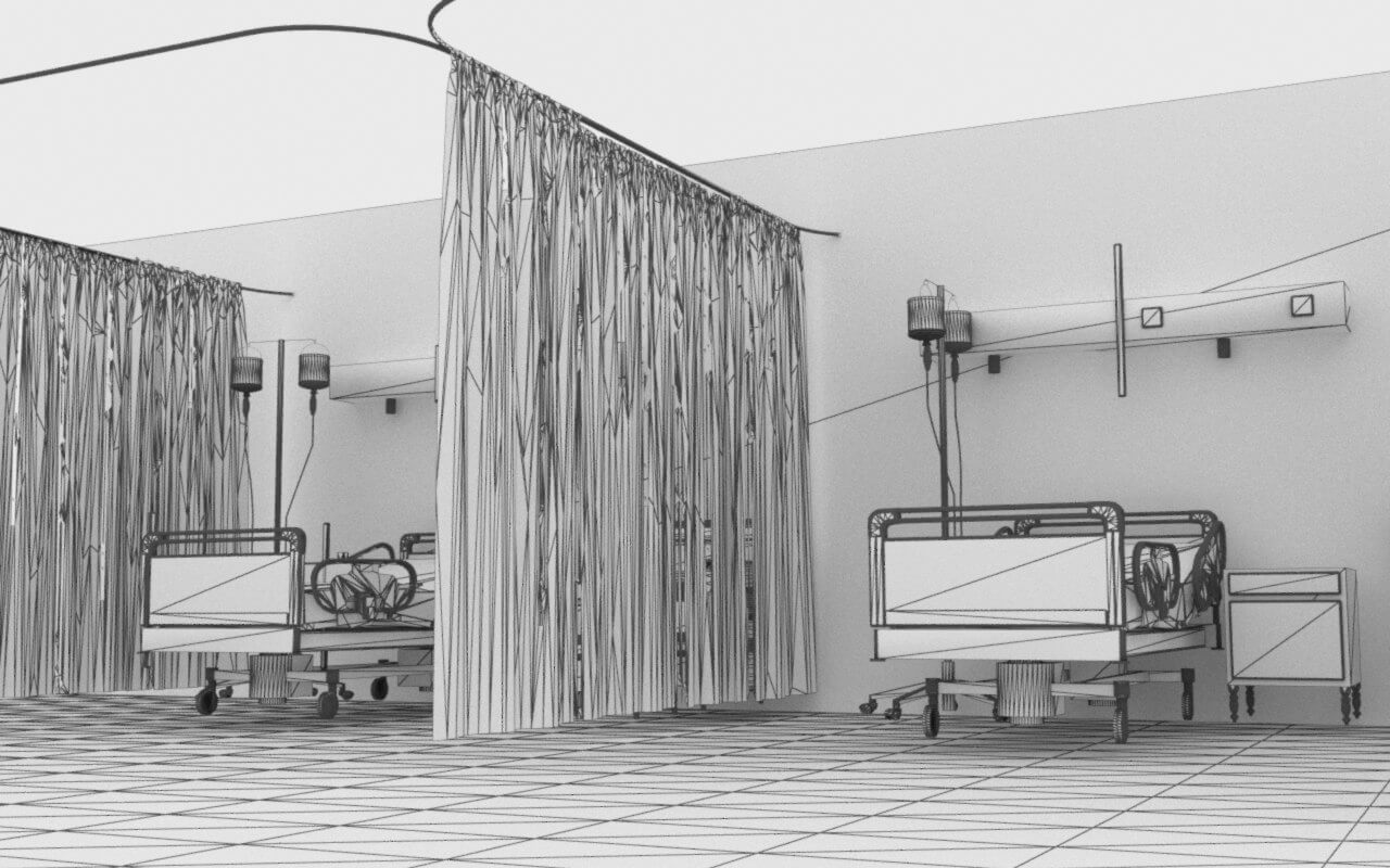 Ward Model Hospital Ward - 3D Model by Pictorer