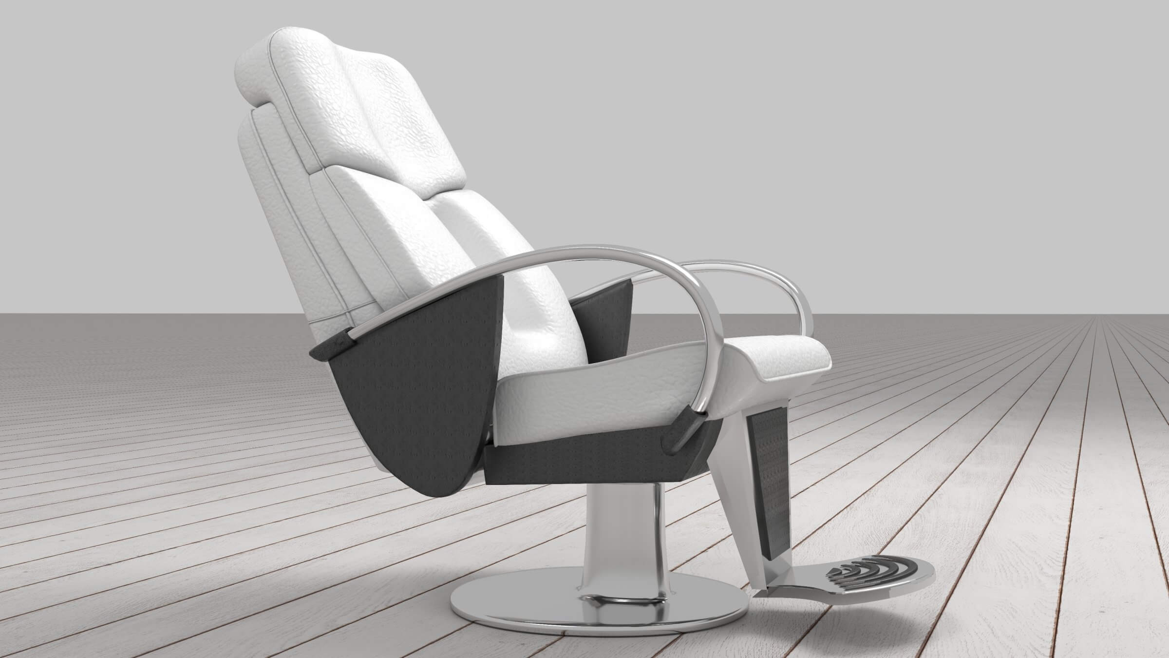 Leather Barber Chair 4K 3D Model by Pictorer
