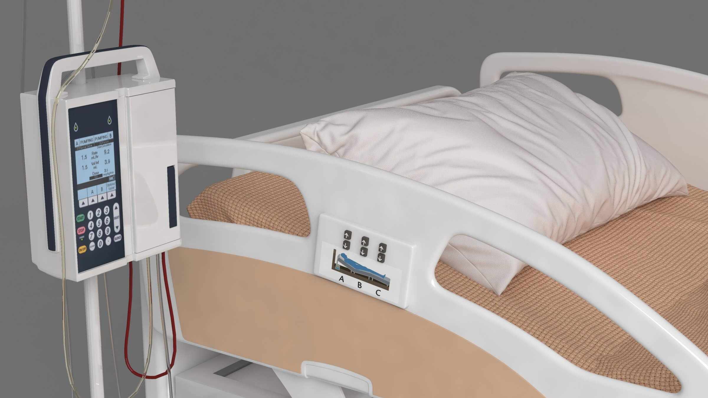 Moveable Operating Bed 4K - 3D Model by Pictorer