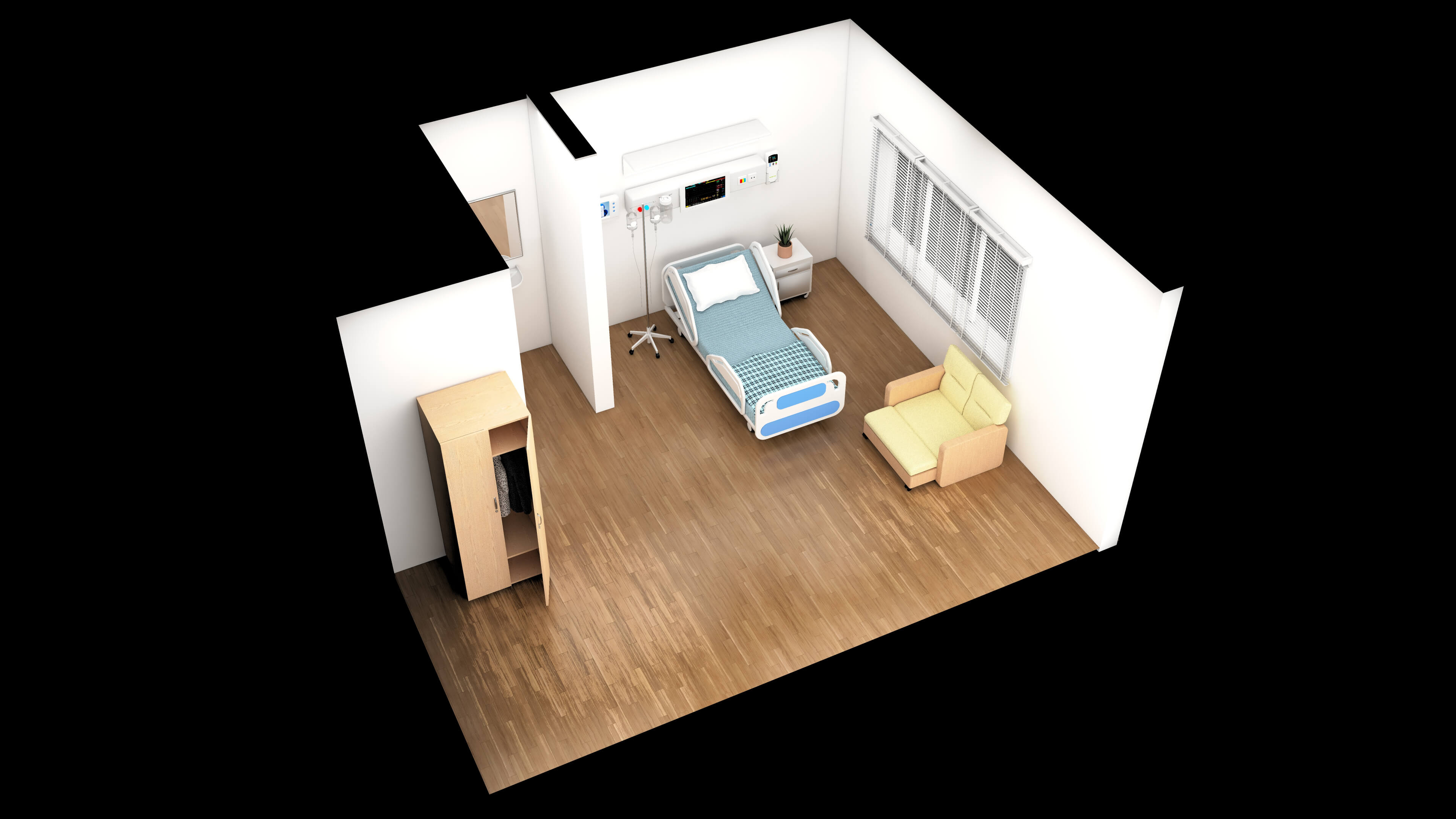 Patient Room - 3D Model by Pictorer