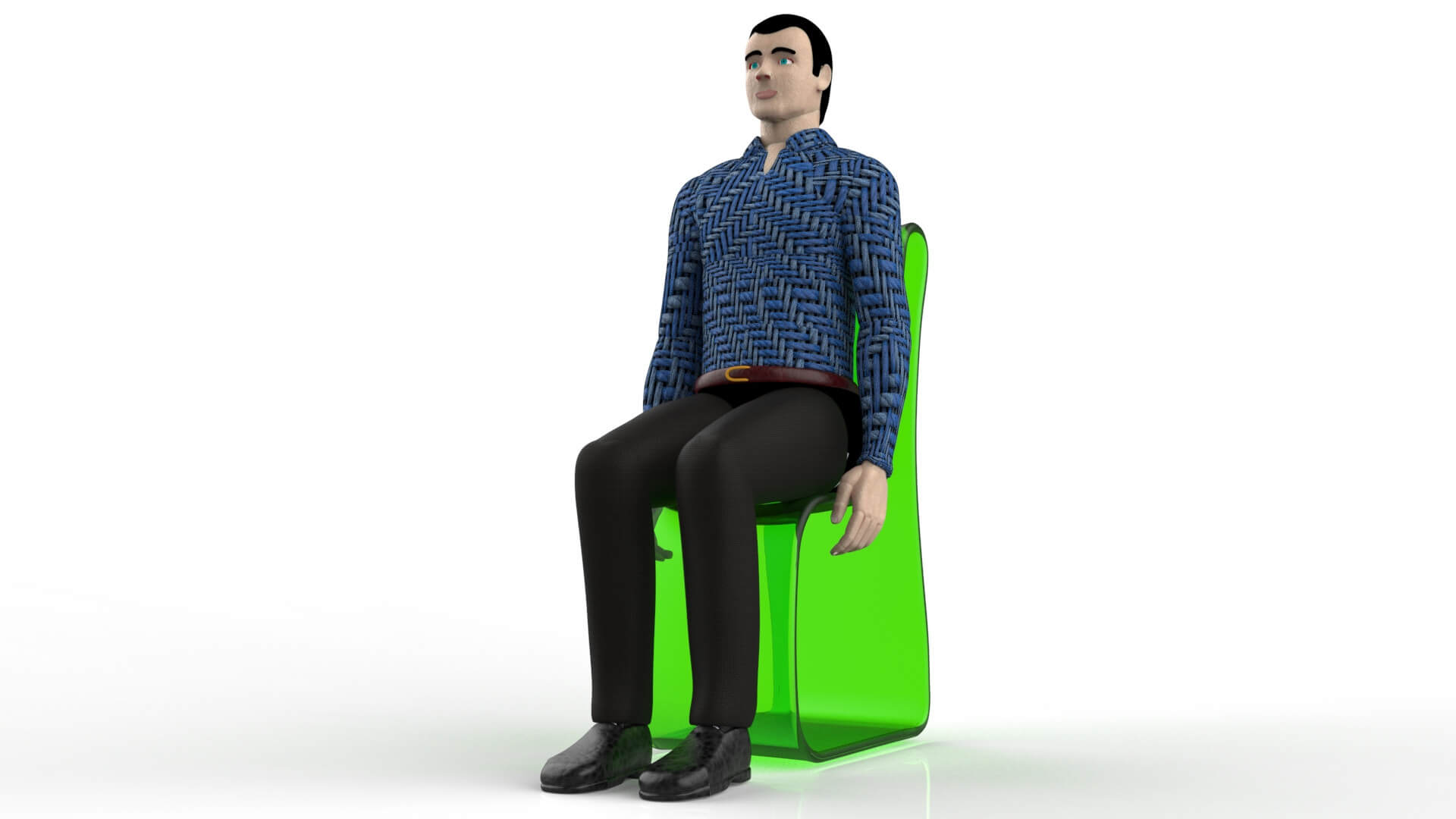 Sitting Mannequin - 3D Model by Pictorer