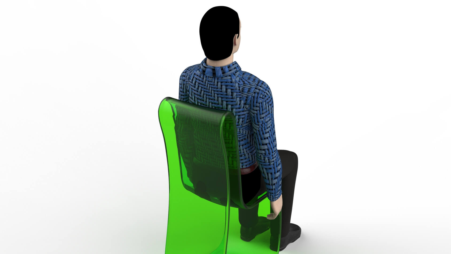 Sitting Mannequin - 3D Model by Pictorer