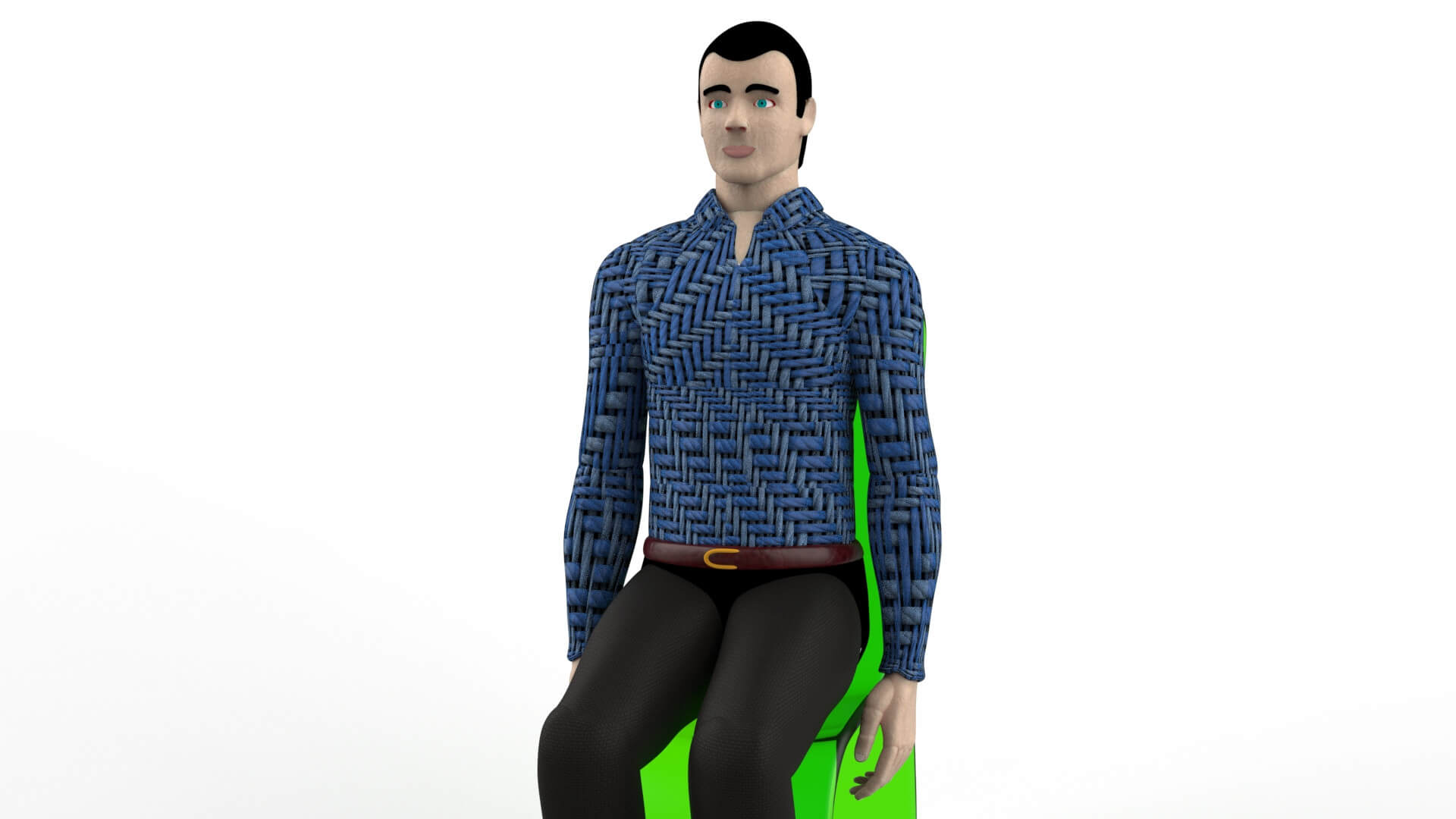 Sitting Mannequin - 3D Model by Pictorer