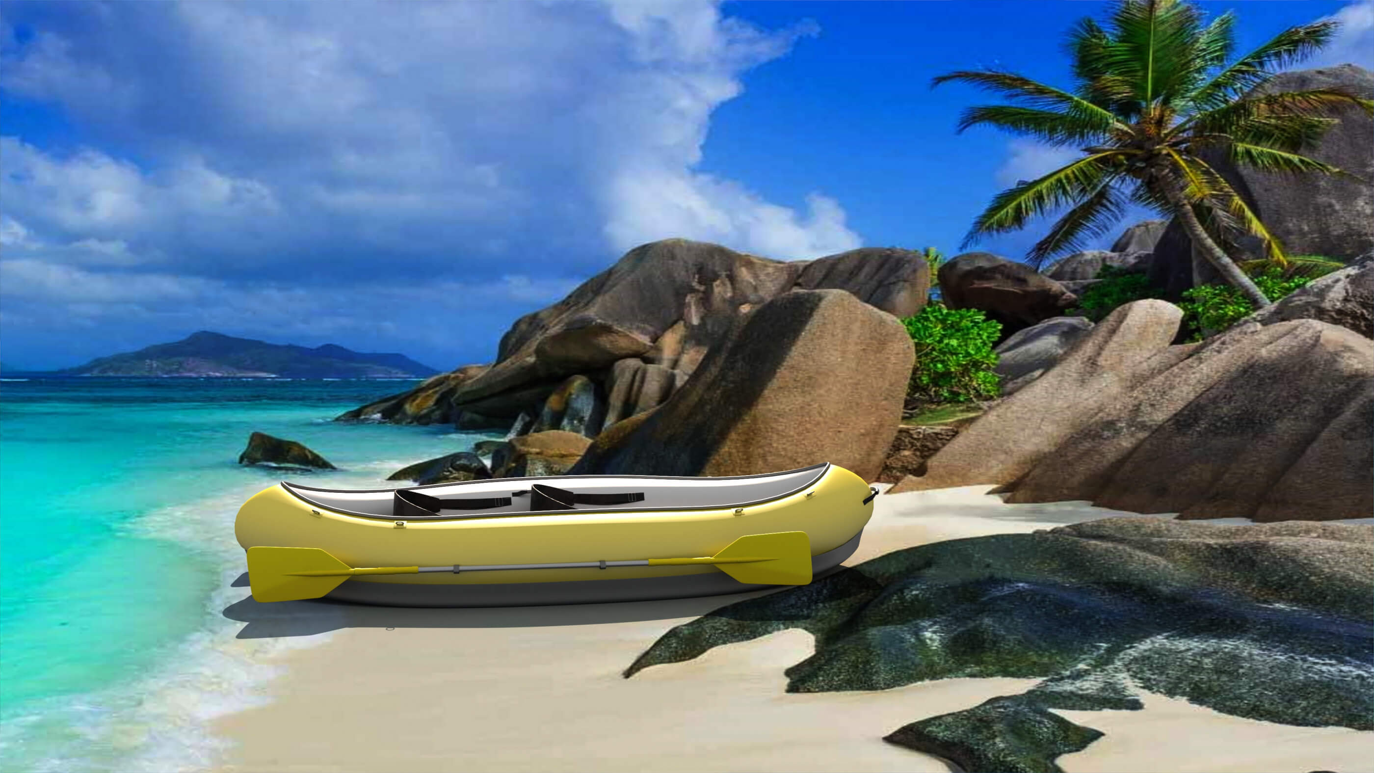 Tandem Canoe 3D Model by Pictorer