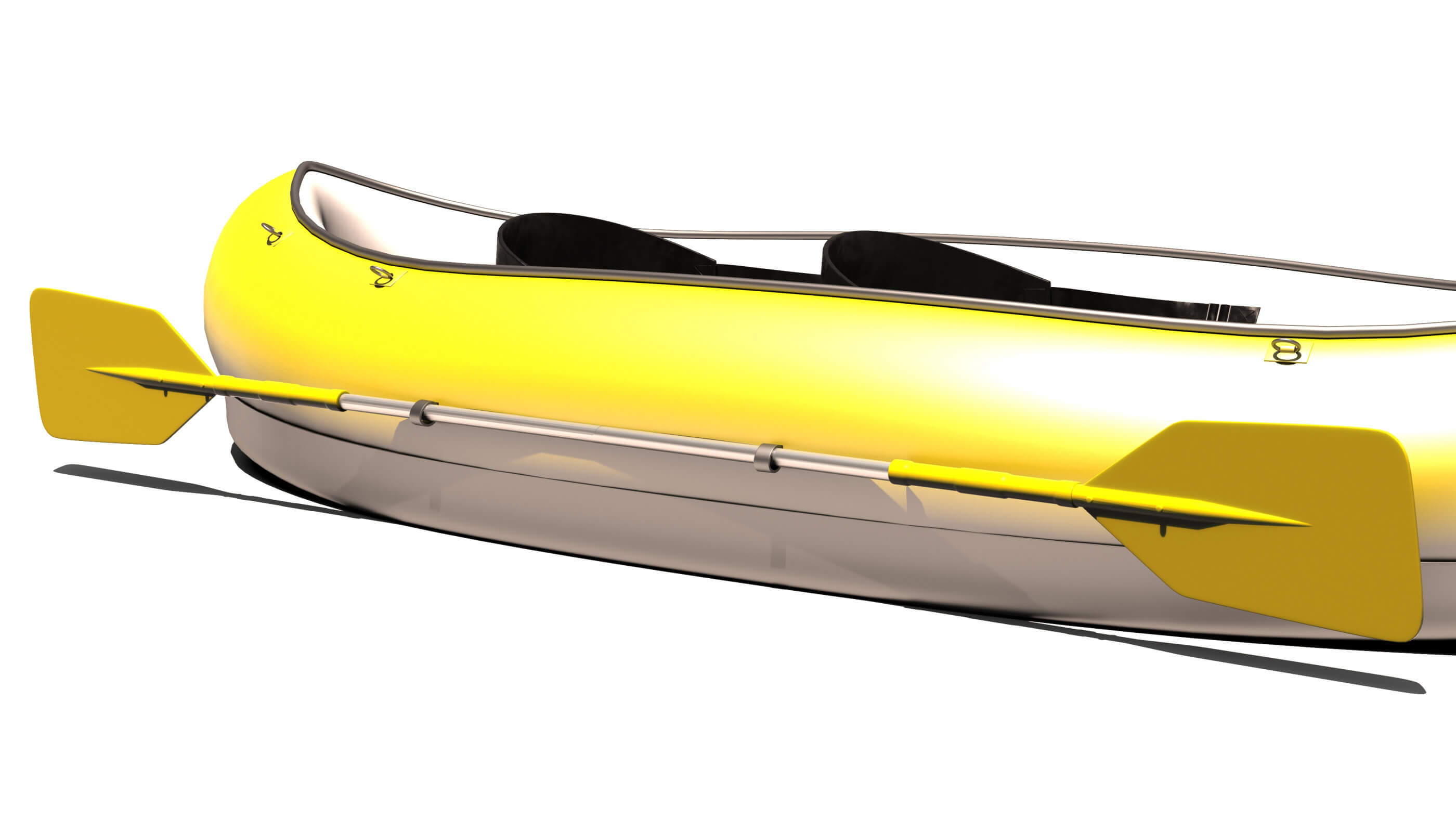 Tandem Canoe 3D Model by Pictorer