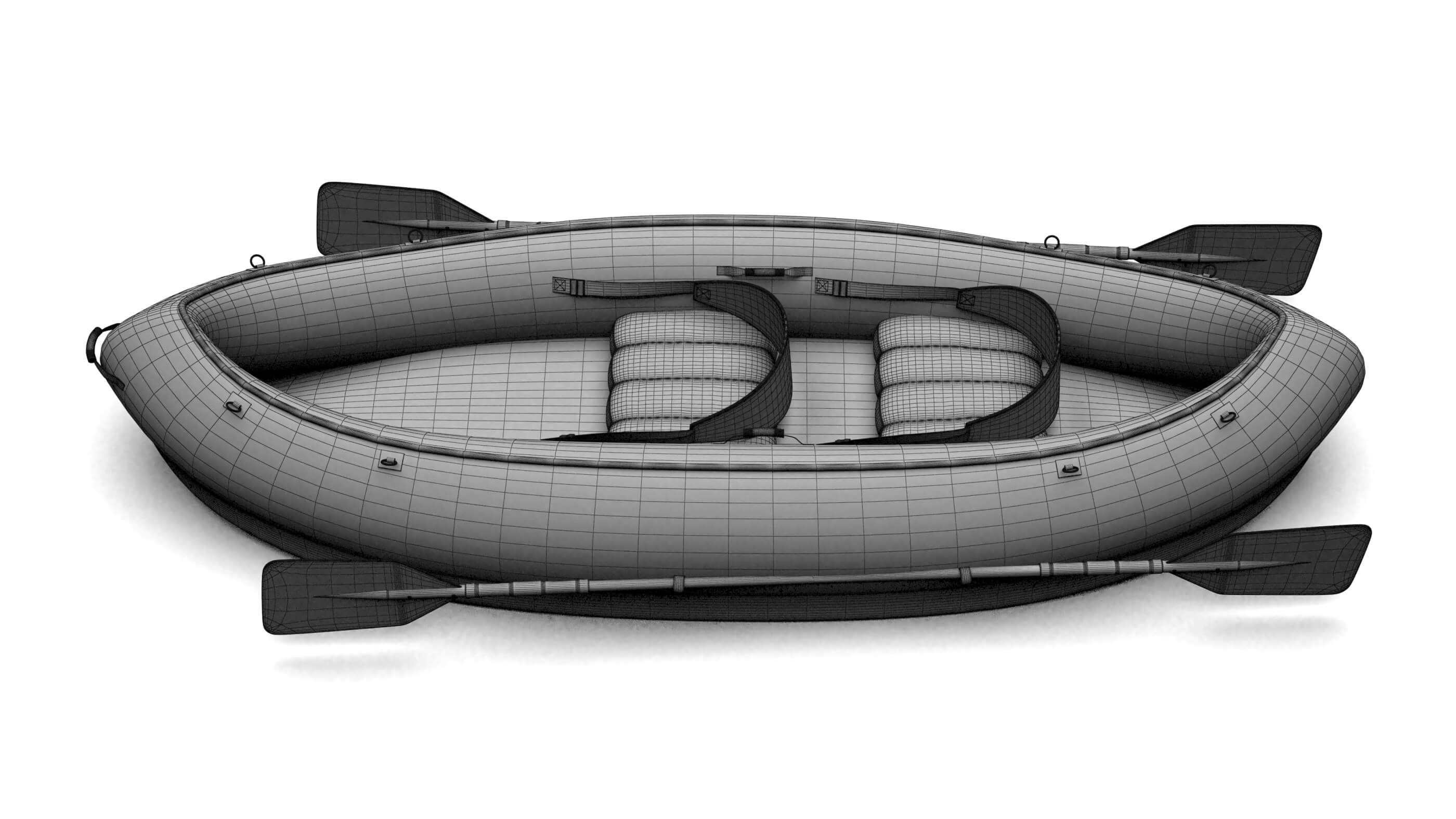 Tandem Canoe 3D Model by Pictorer
