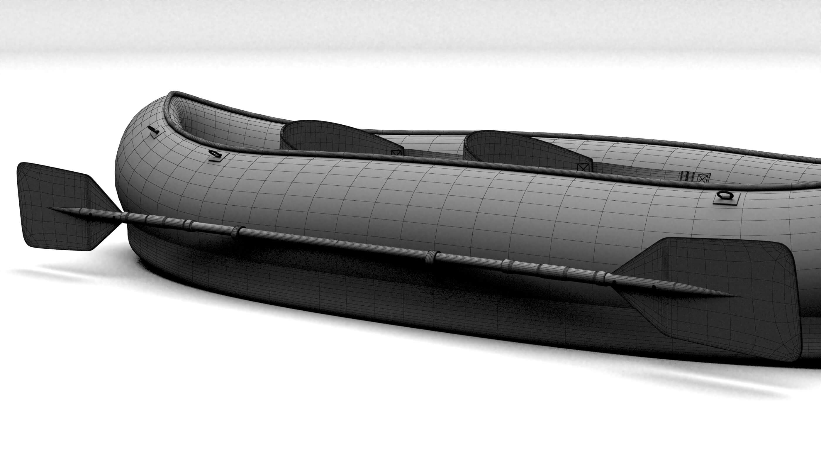 Tandem Canoe 3D Model by Pictorer