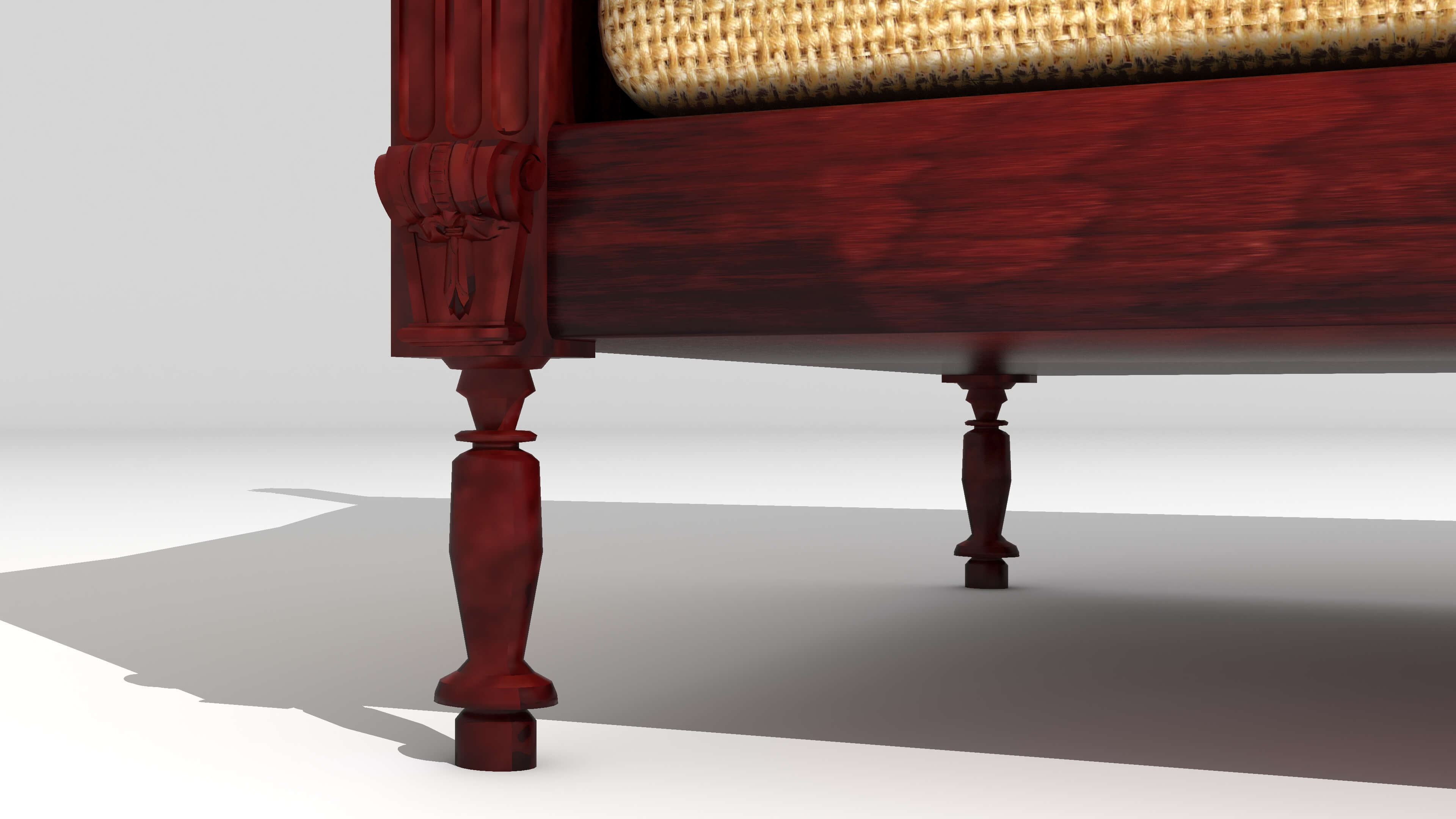 Wooden Sofa Version - 3D Model by Pictorer