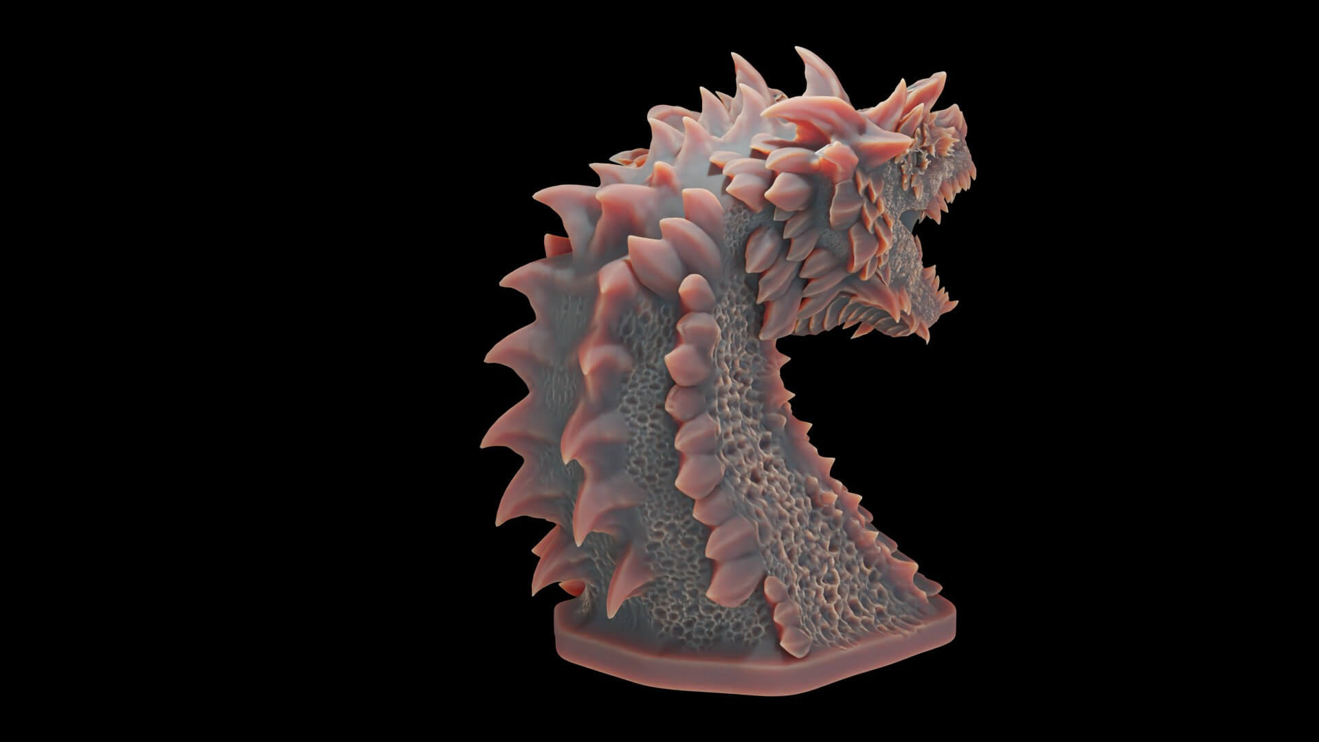 Dragon Head Minifig - 3D Model by Pig Scales Studio