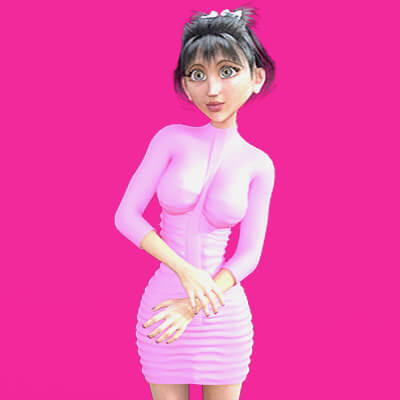 Genesis Toon girl poses