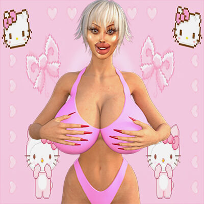 Random busty girl poses for G8F by PinkPlasticPerfect