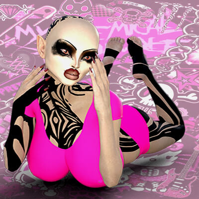 The Goth Girlie mini pose pack for G8F