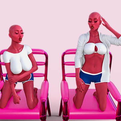 Twins Photoshoot Pose G8F