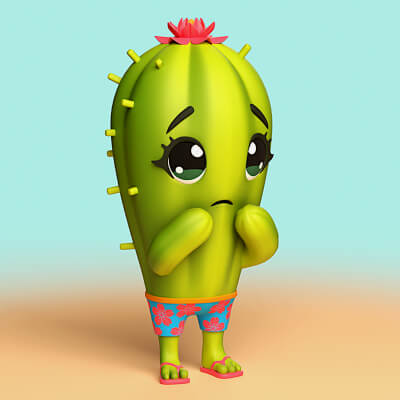 Cute Cactus - Stylized Character