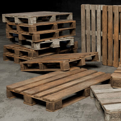 Realistic Wooden Pallets