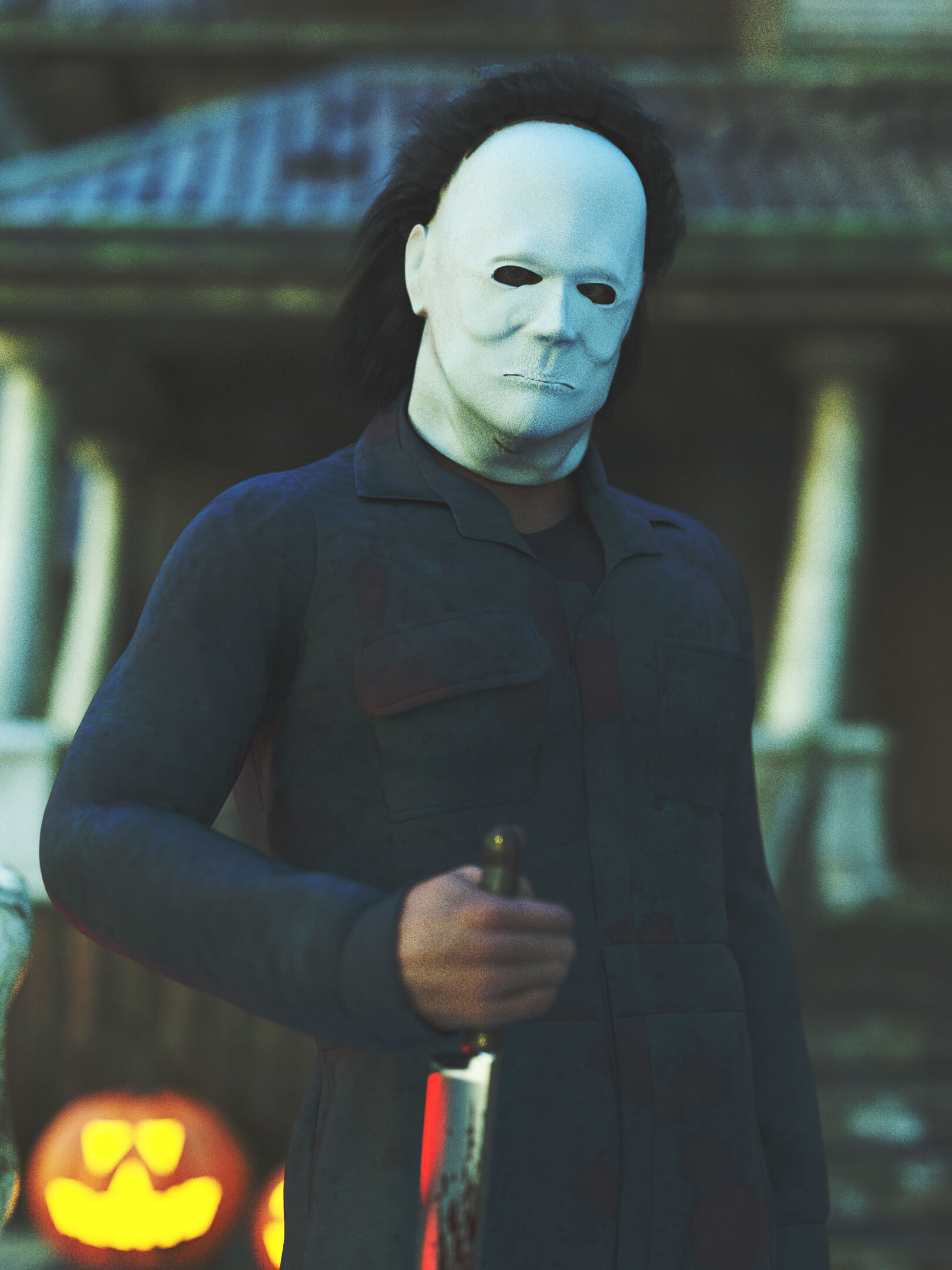 Happy Halloween 2024 3D Render, Digital Art by Pizzaundbier