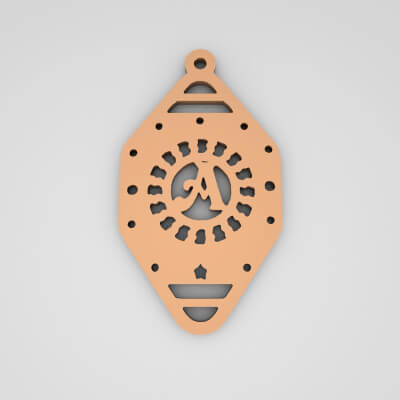 A Initial Monogram Stylish Keychain