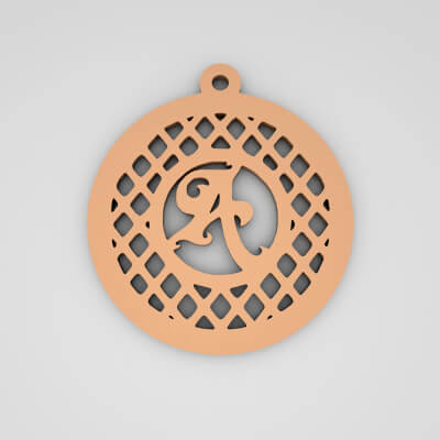 A Monogram Spider Initial Keychain