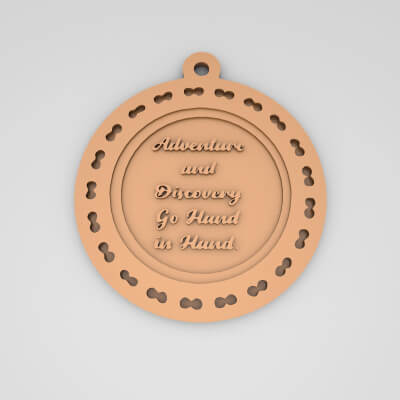 Adventure and Discovery Go Hand in Hand Quote Round Keychain