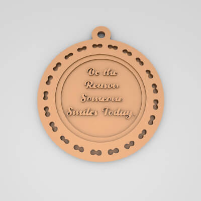 Be The Reason Someone Smiles Today Quote Round Keychain