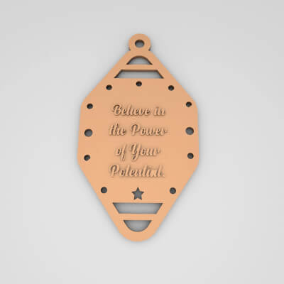 Believe in The Power of Your Potential Cute Keychain